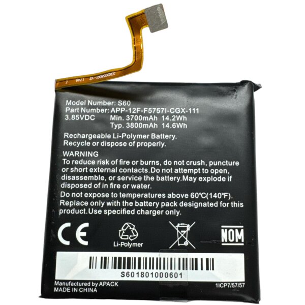 Original Akku Li-Ion APP-12F-F5757l-CGX-111 3700mAh für CAT S60 - Bulk- Grade A