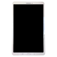 Original Samsung Galaxy Tab E SM-T561 LCD Display + Touchscreen Front Glas + Rahmen (White) - Weiss / Service Pack - Sehr Gut