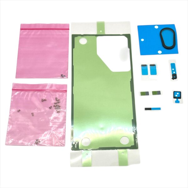 Original Samsung Galaxy S22 Ultra SM-S908B Rework Akkudeckel Klebestreifen Sticker (Adhesive) Set - GH82-27490A - Sehr Gut