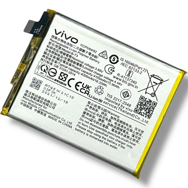 Original Vivo B-T3 Akku Batterie Accu Battery - B-T3 - Für Vivo S12 - Bulk - Sehr Gut