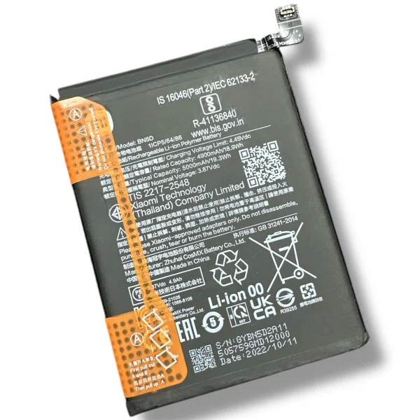 Original Xiaomi BN5D Akku Batterie Accu Battery - BN5D - Für Xiaomi Redmi Note 11 / Note 11S / Poco M4 Pro 4G - Bulk - Grade A