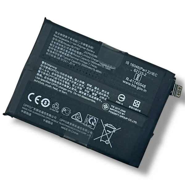Original OPPO BLP787 Akku Batterie Accu Battery - BLP787 - Für OPPO Reno4 Pro / OPPO Reno4 Pro 5G - Bulk - Grade A