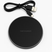 Wireless Charger Qi Schnellladegerät – Induktive Ladestation für alle Handys (10W) inkl. Micro-USB Ladekabel