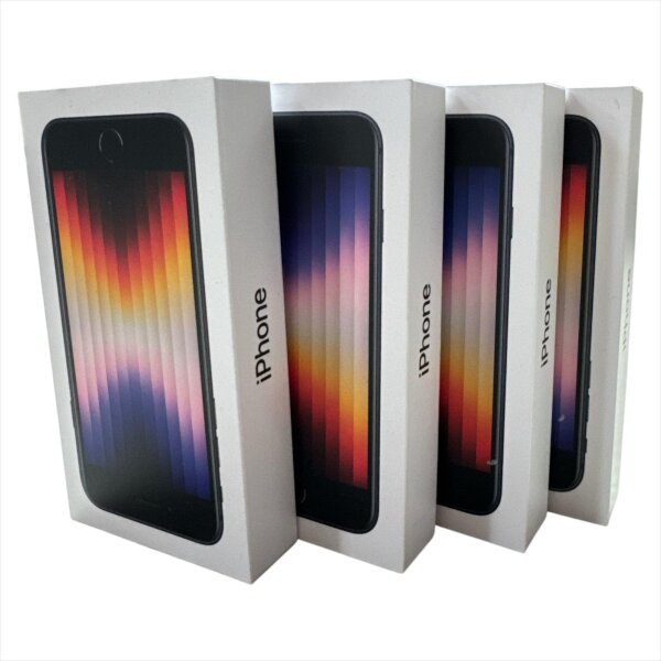 Originale Apple iPhone SE (2022) Leerverpackung Midnight 128GB Handyverpackung Box EU – Gebraucht – OVP