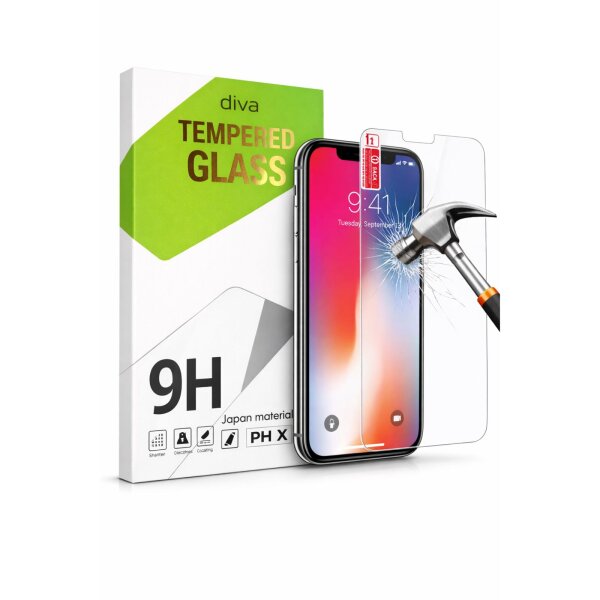 3× Panzerfolie Schutzfolie Displayschutz Glas für iPhone X – 9H – Klar – Neu